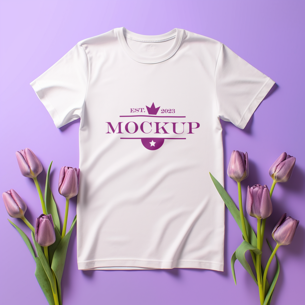 Editable tshirt mockup PSD template Ai generated
