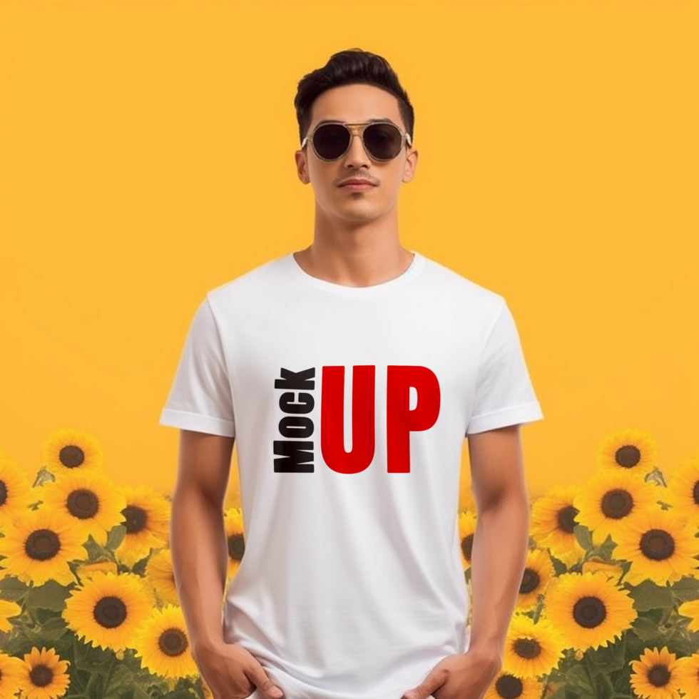Editable tshirt mockup PSD template Ai generated