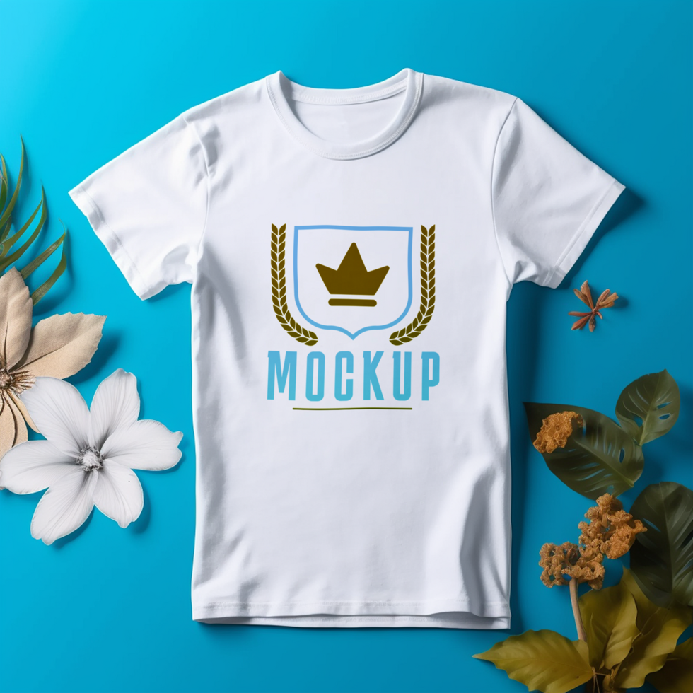 Editable tshirt mockup PSD template Ai generated