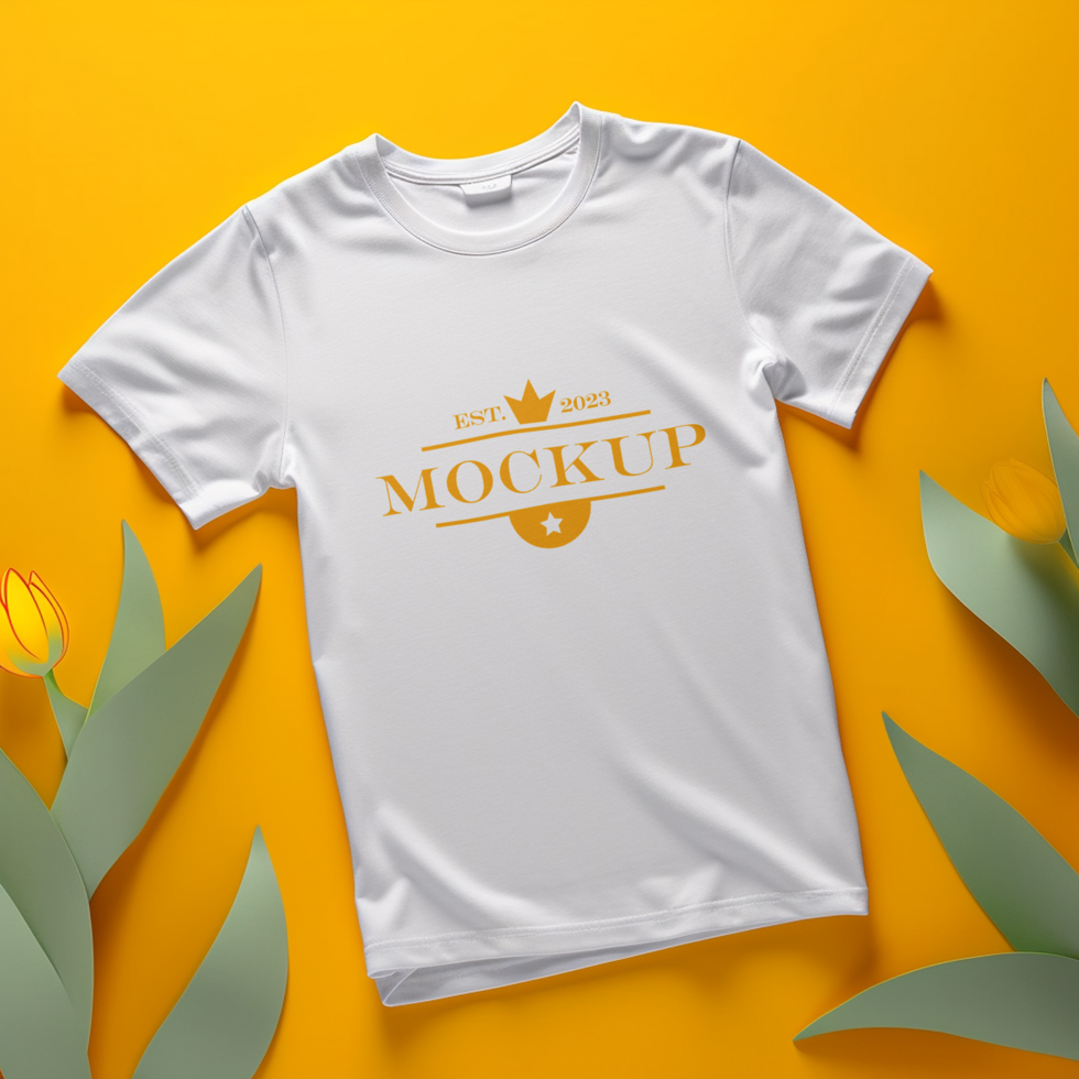 Editable tshirt mockup PSD template Ai generated