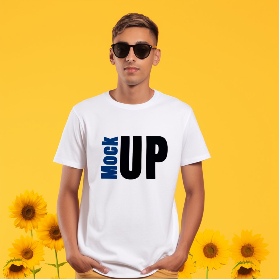 Editable tshirt mockup PSD template Ai generated