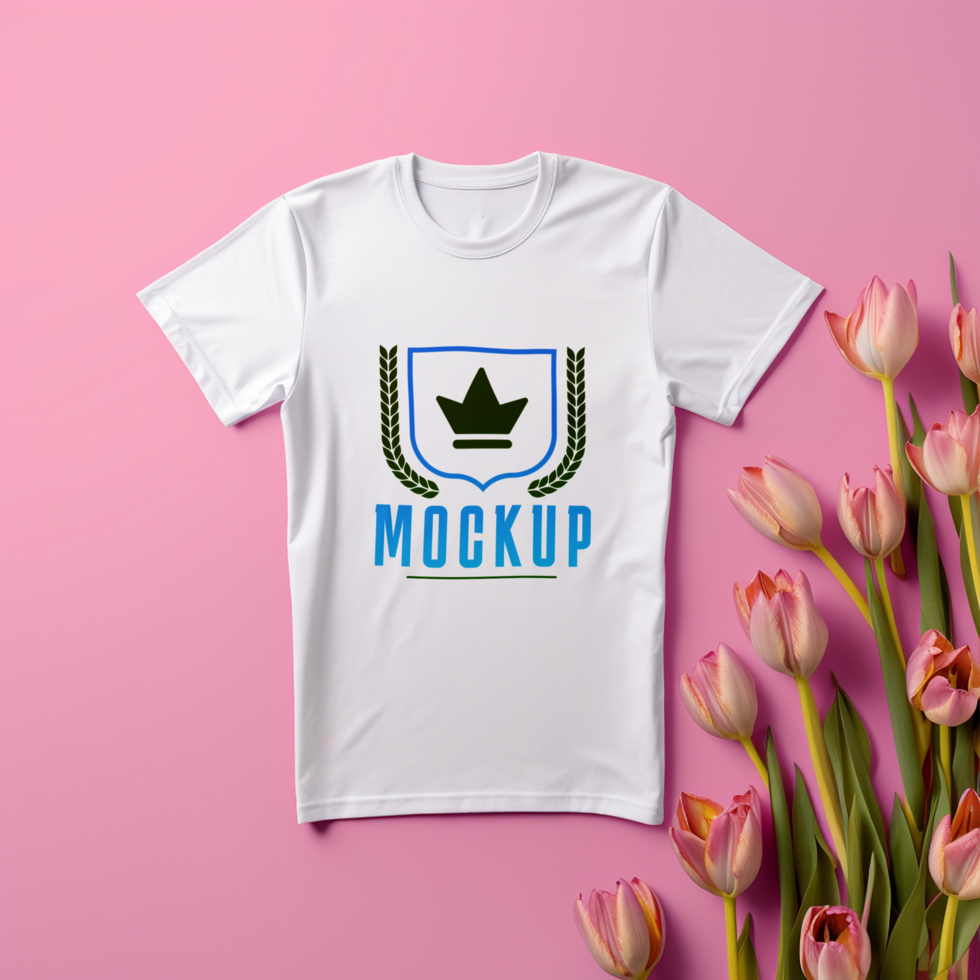 Editable tshirt mockup PSD template Ai generated