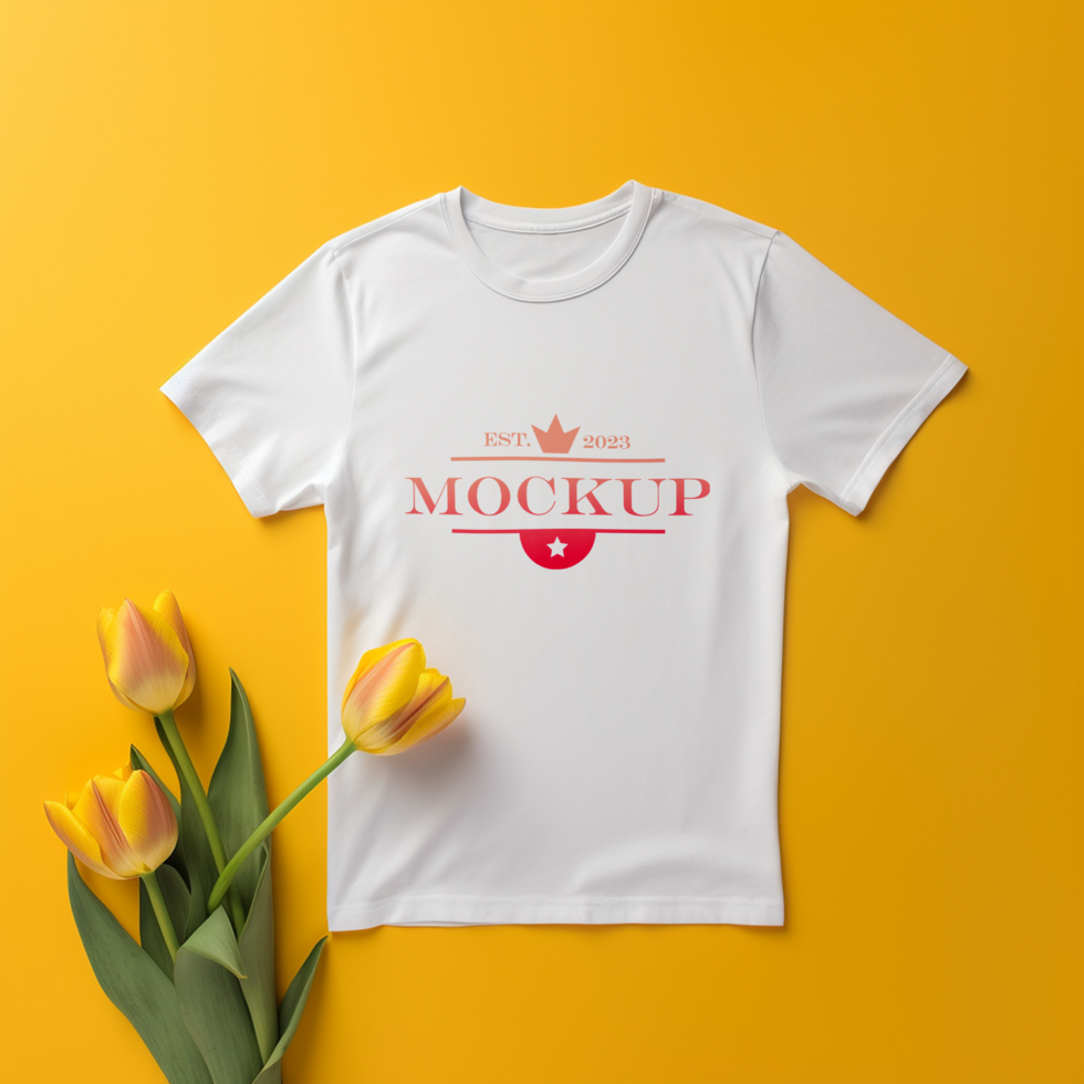 Editable tshirt mockup PSD template Ai generated