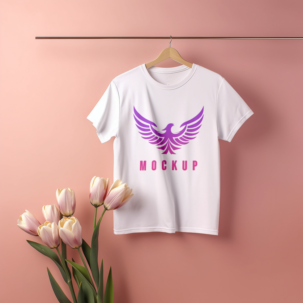 Editable tshirt mockup PSD template Ai generated