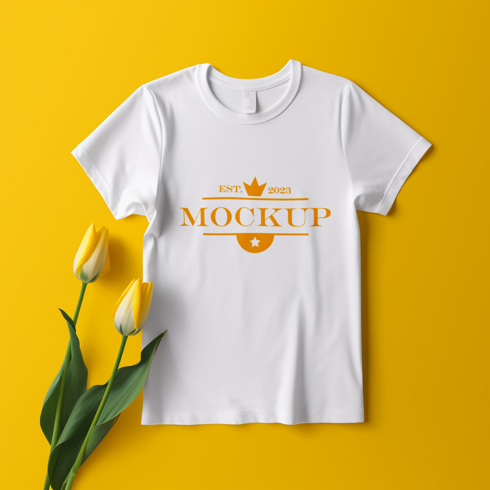 Editable tshirt mockup PSD template Ai generated