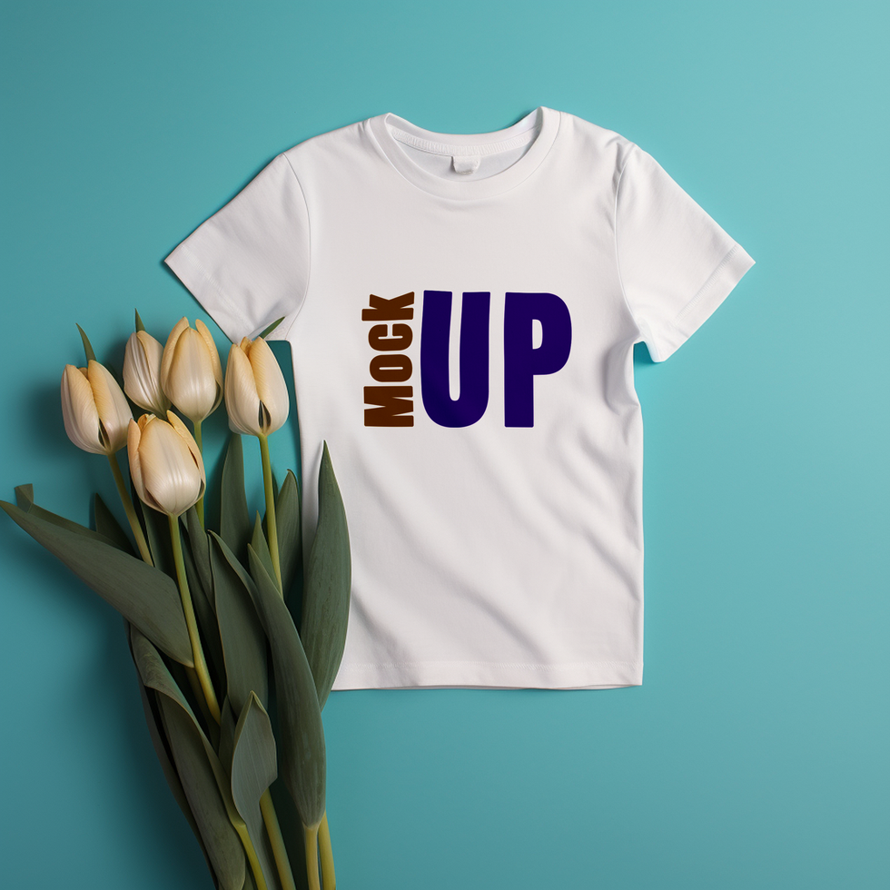 Editable tshirt mockup PSD template Ai generated