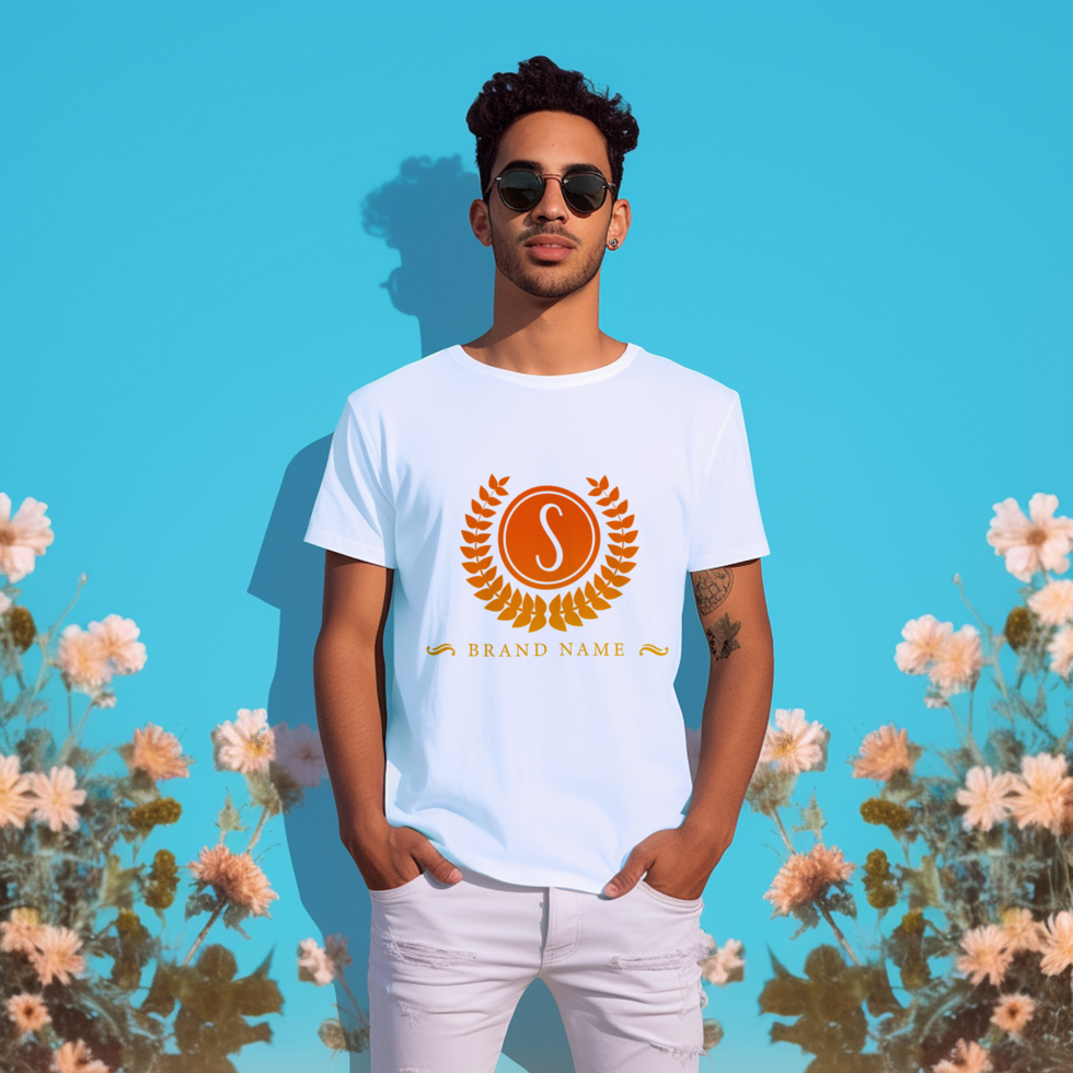 Editable tshirt mockup PSD template Ai generated