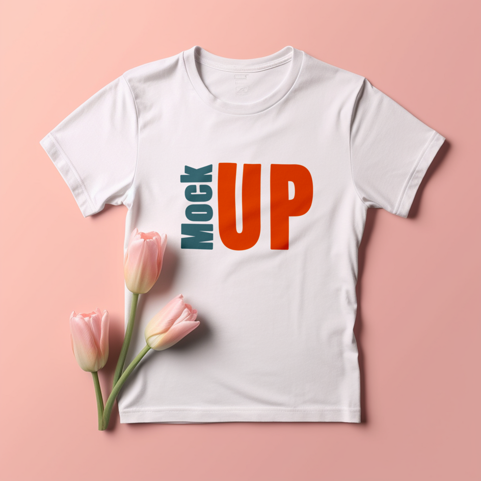 Editable tshirt mockup PSD template Ai generated