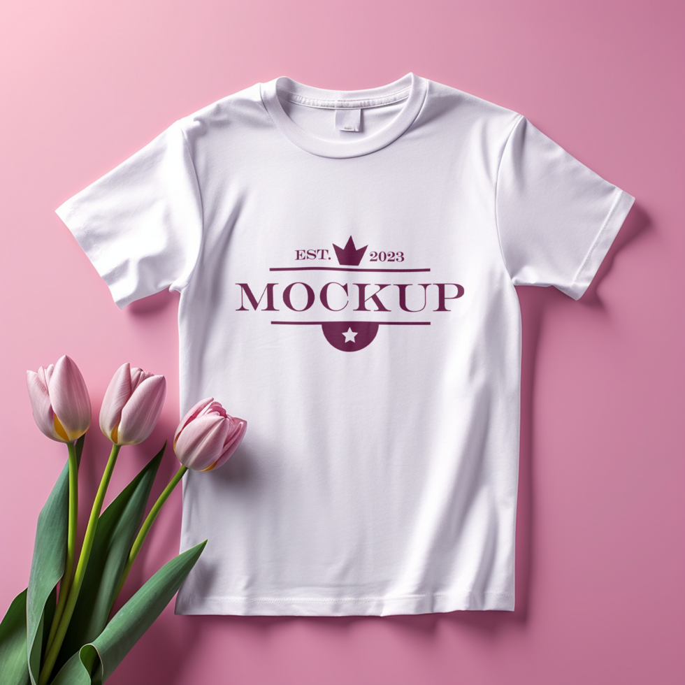 Editable tshirt mockup PSD template Ai generated