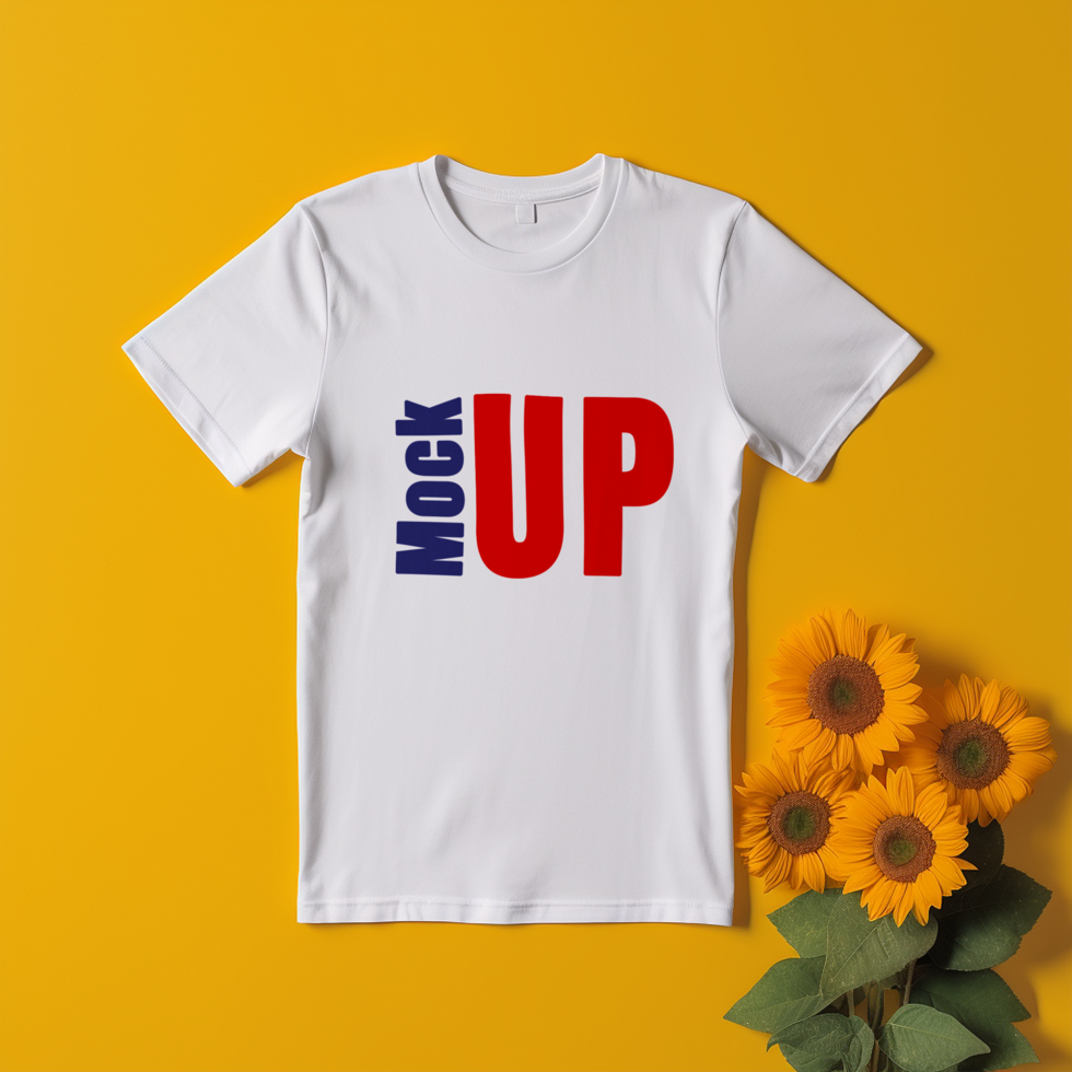 Editable tshirt mockup PSD template Ai generated