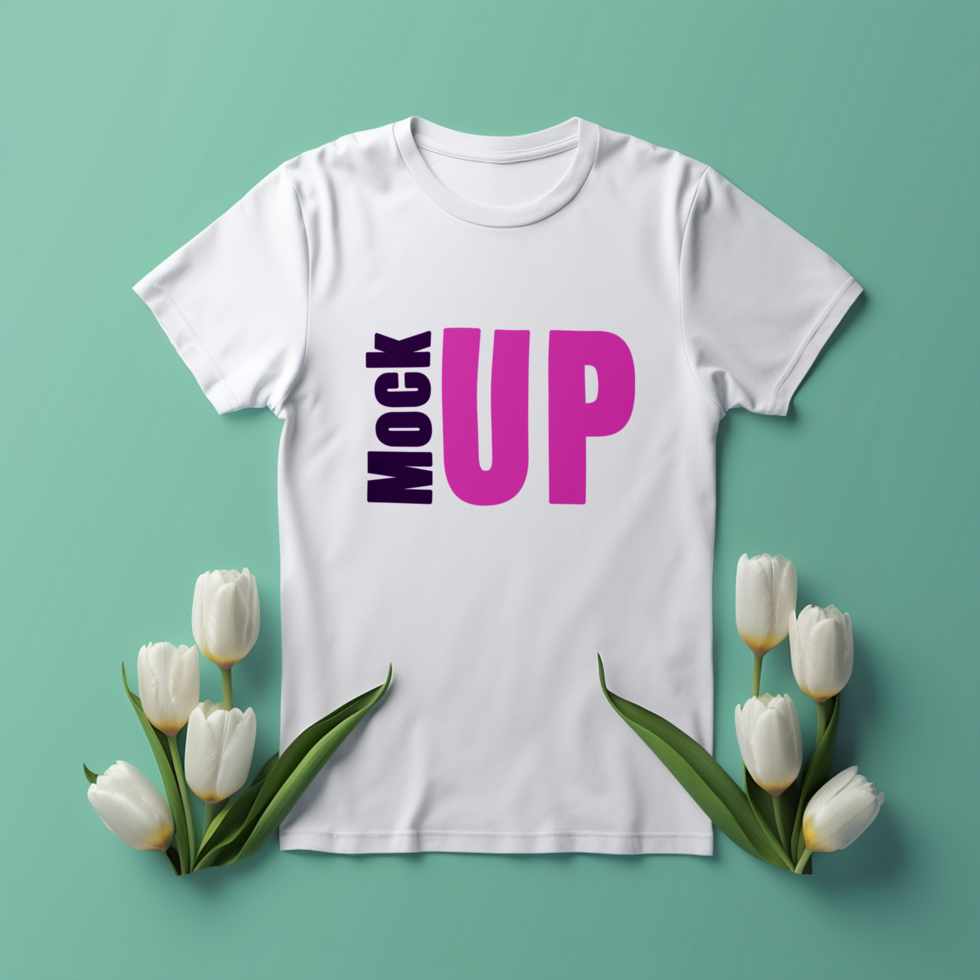 Editable tshirt mockup PSD template Ai generated