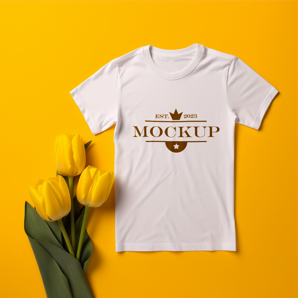 Editable tshirt mockup PSD template Ai generated