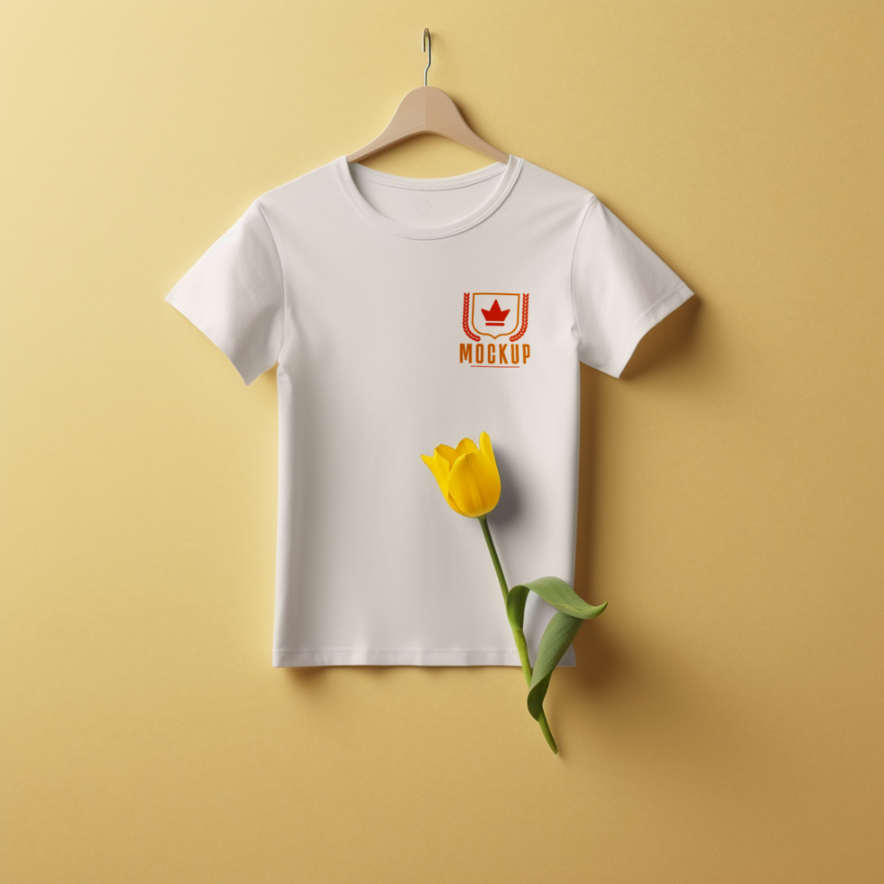 Editable tshirt mockup PSD template Ai generated