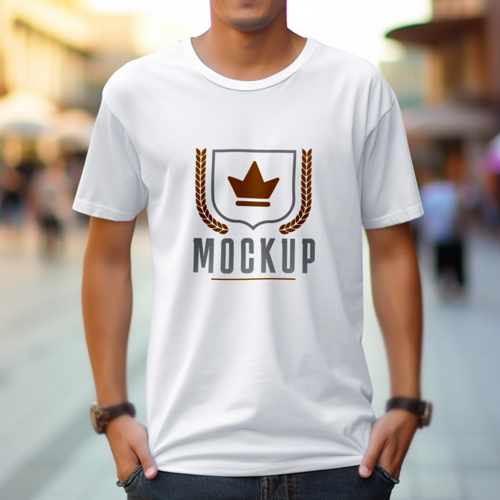 Editable tshirt mockup PSD template Ai generated