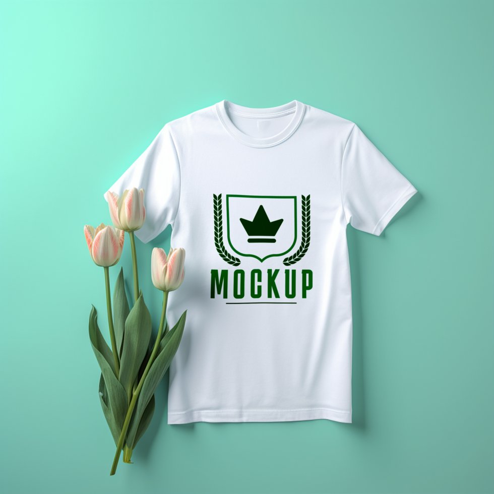 Editable tshirt mockup PSD template Ai generated