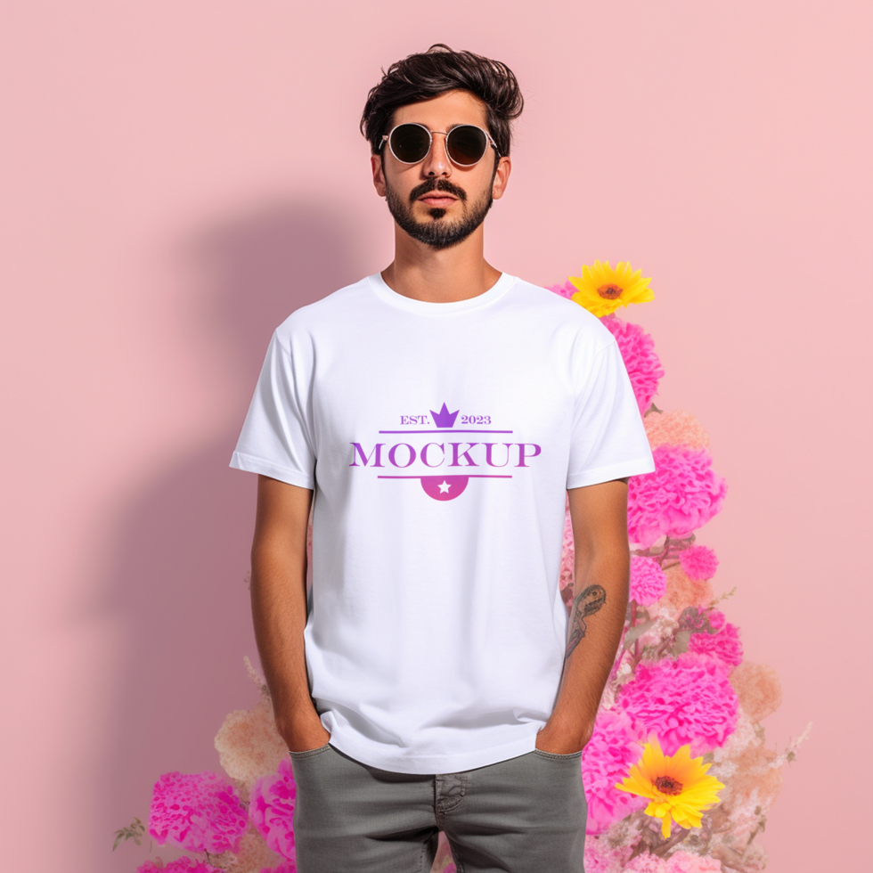 Editable tshirt mockup PSD template Ai generated