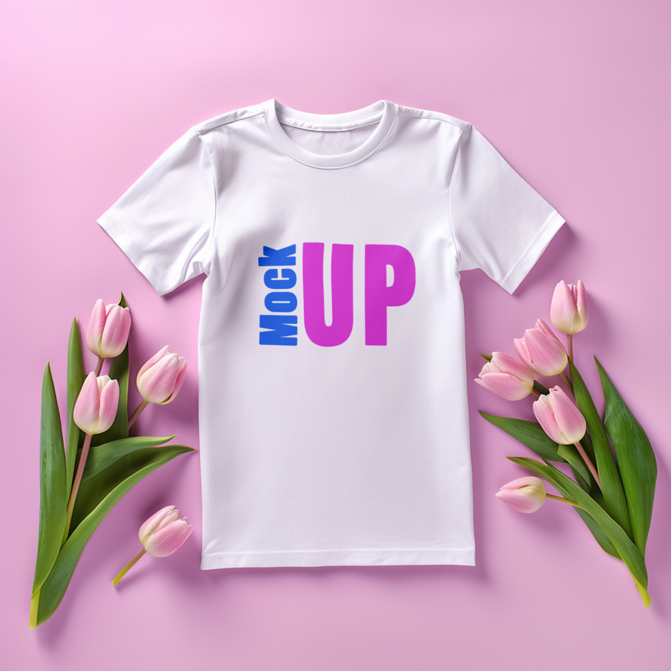 Editable tshirt mockup PSD template Ai generated