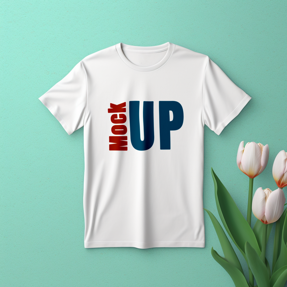 Editable tshirt mockup PSD template Ai generated