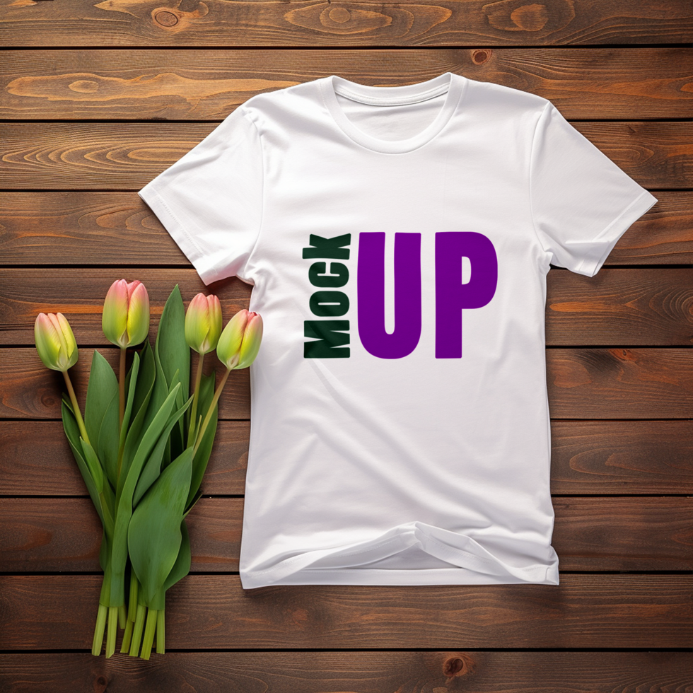 Editable tshirt mockup PSD template Ai generated