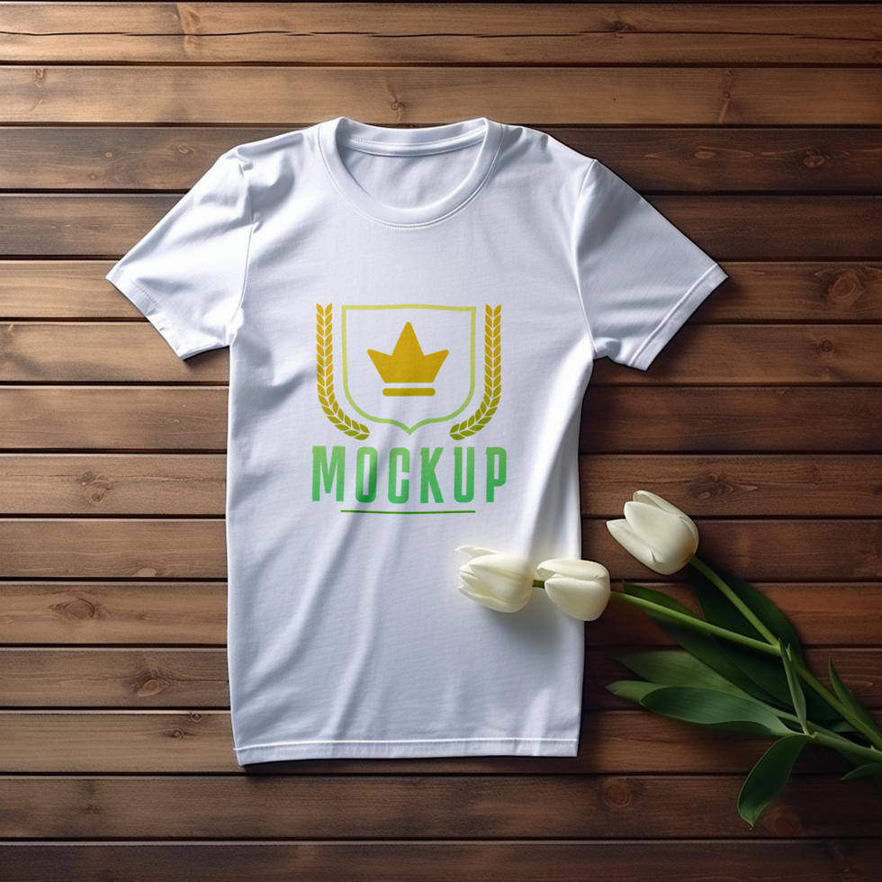 Editable tshirt mockup PSD template Ai generated
