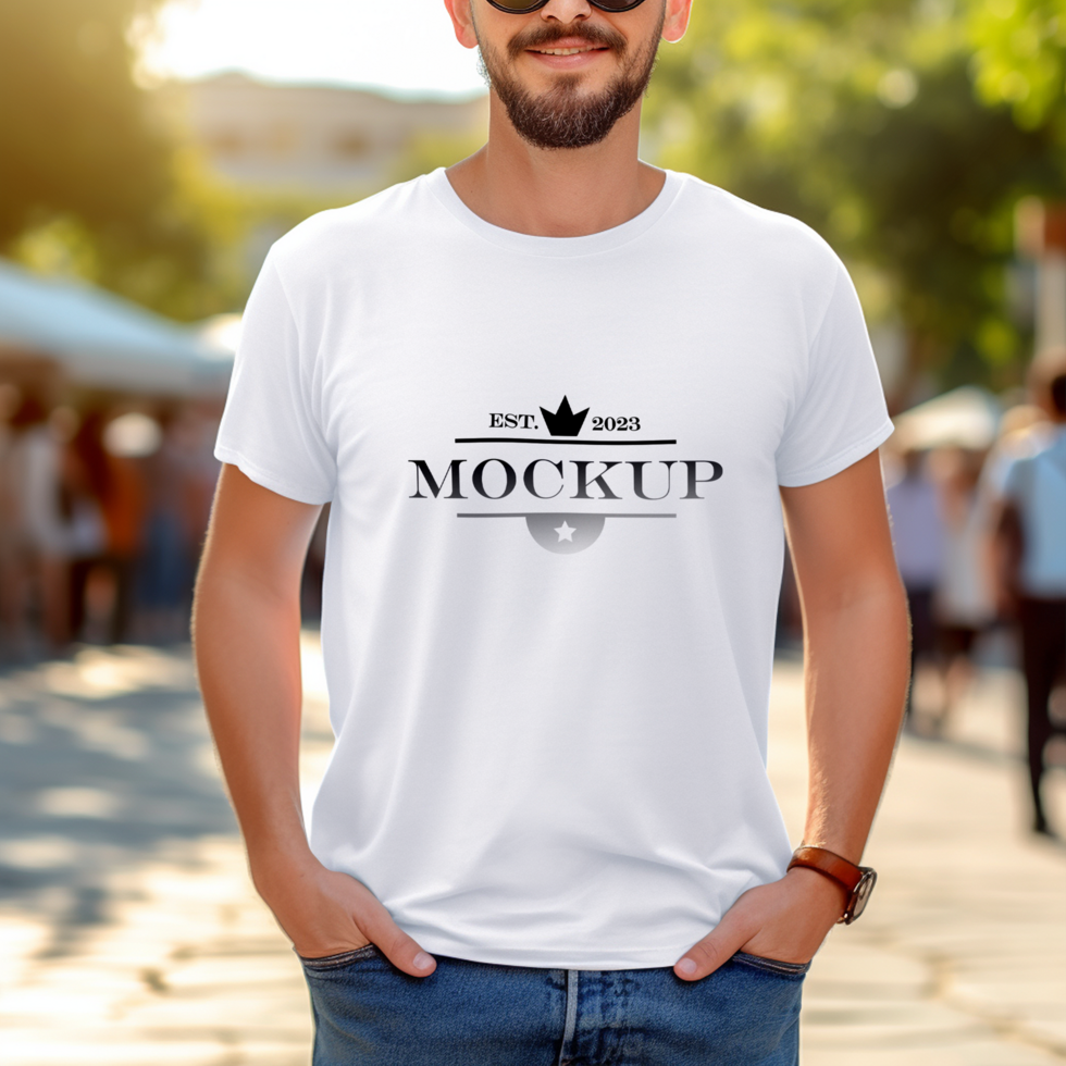Editable tshirt mockup PSD template Ai generated