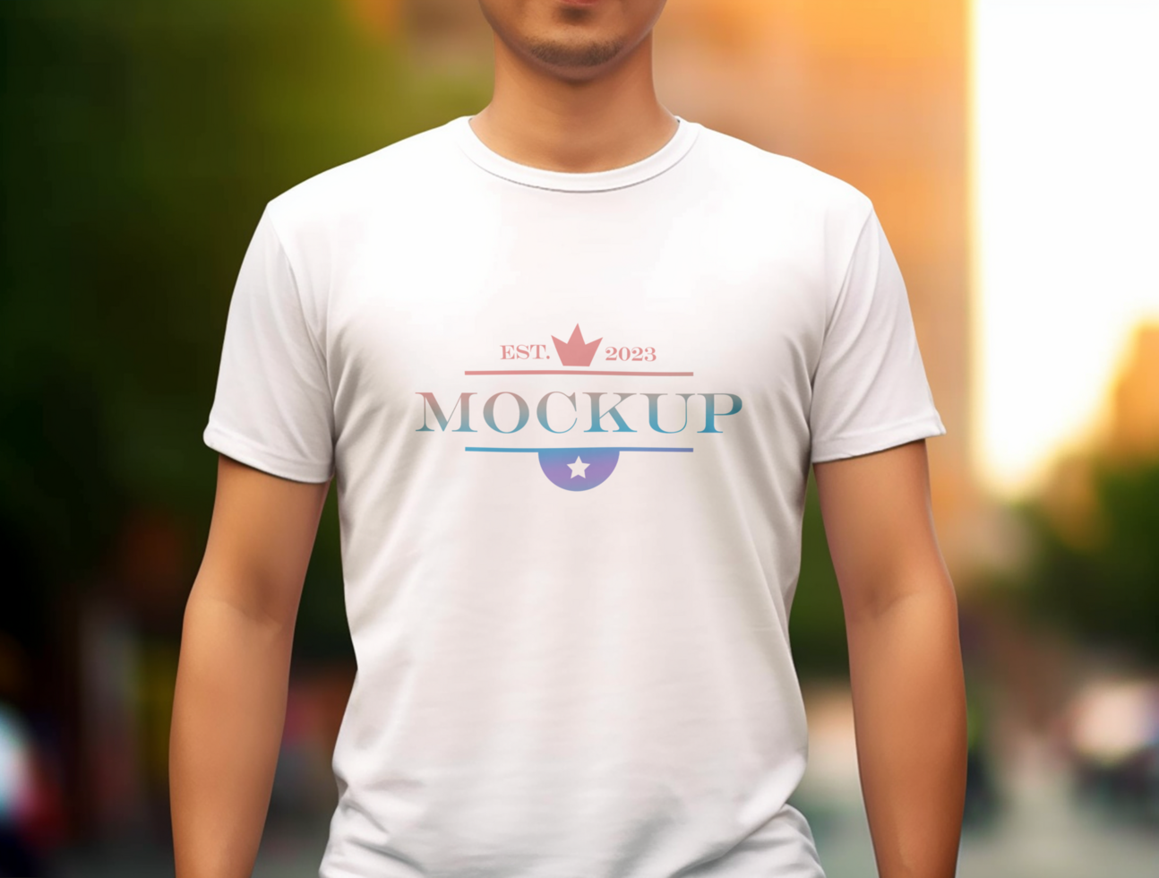 Editable tshirt mockup PSD template Ai generated
