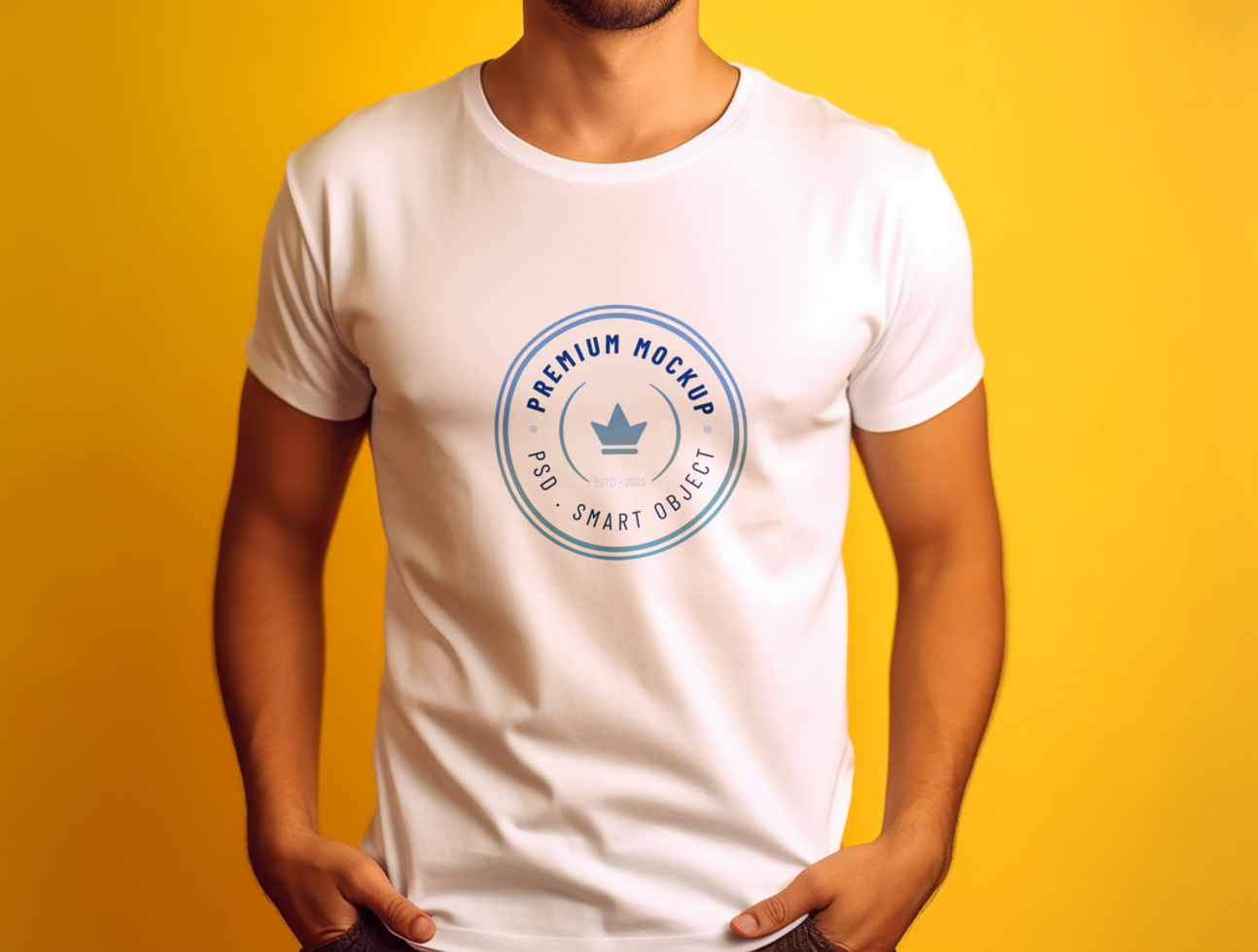 Editable tshirt mockup PSD template Ai generated