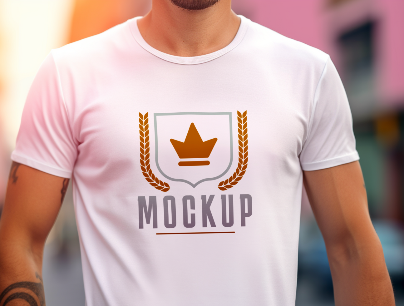 Editable tshirt mockup PSD template Ai generated