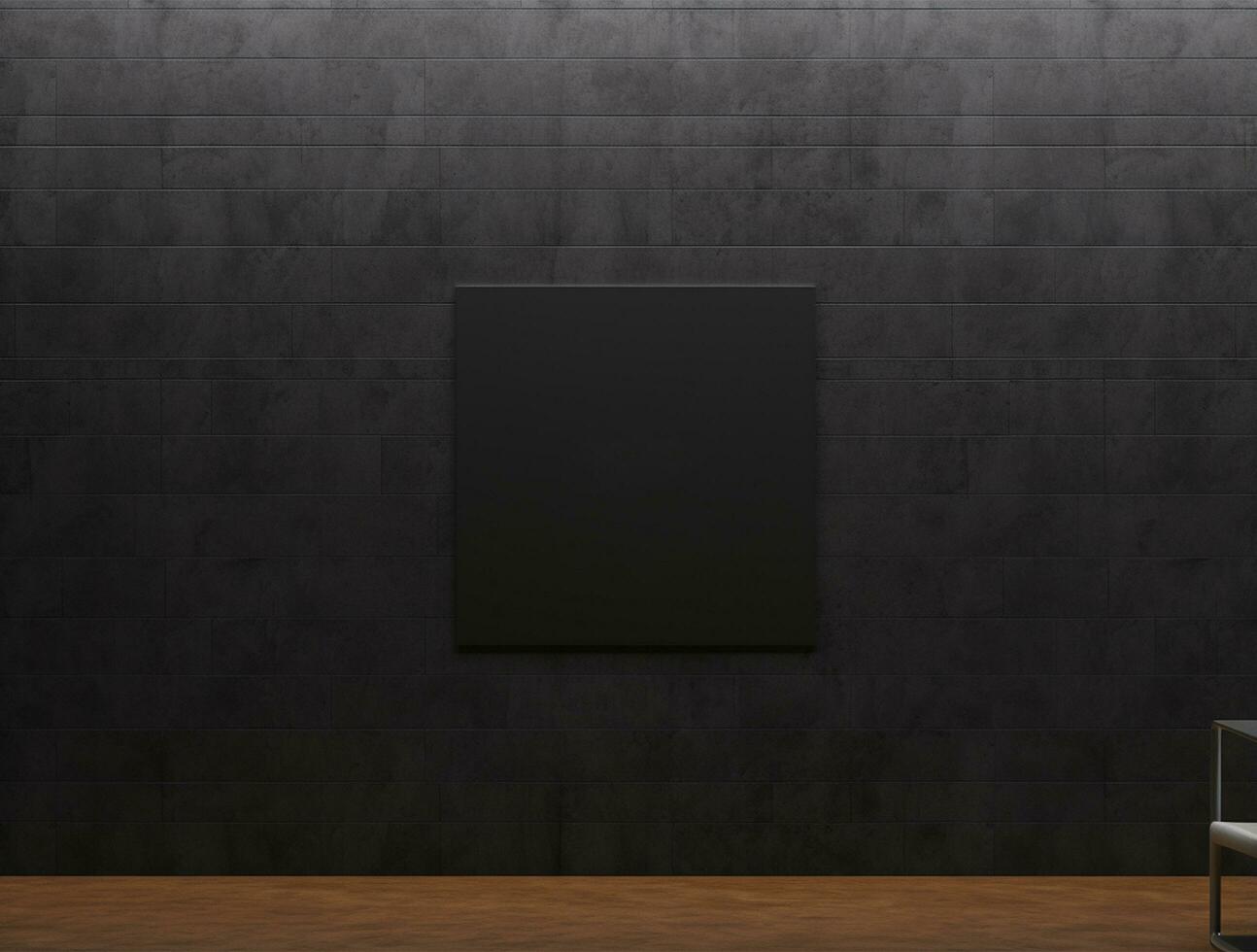 Empty modern interior dark office wall background front view Ai generated photo