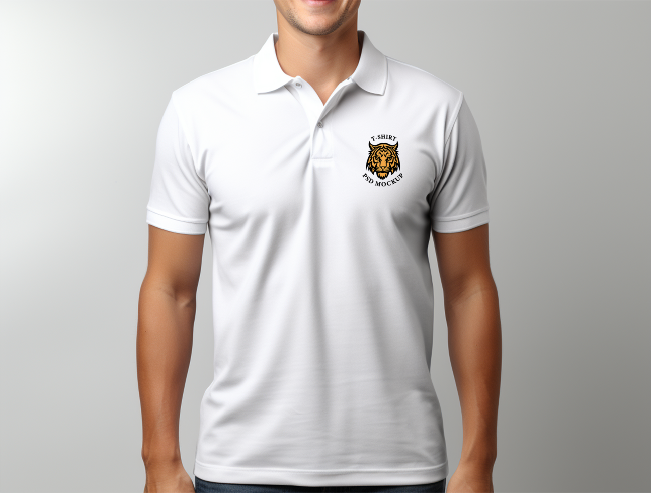 Editable polo t shirt mockup PSD template ai generated