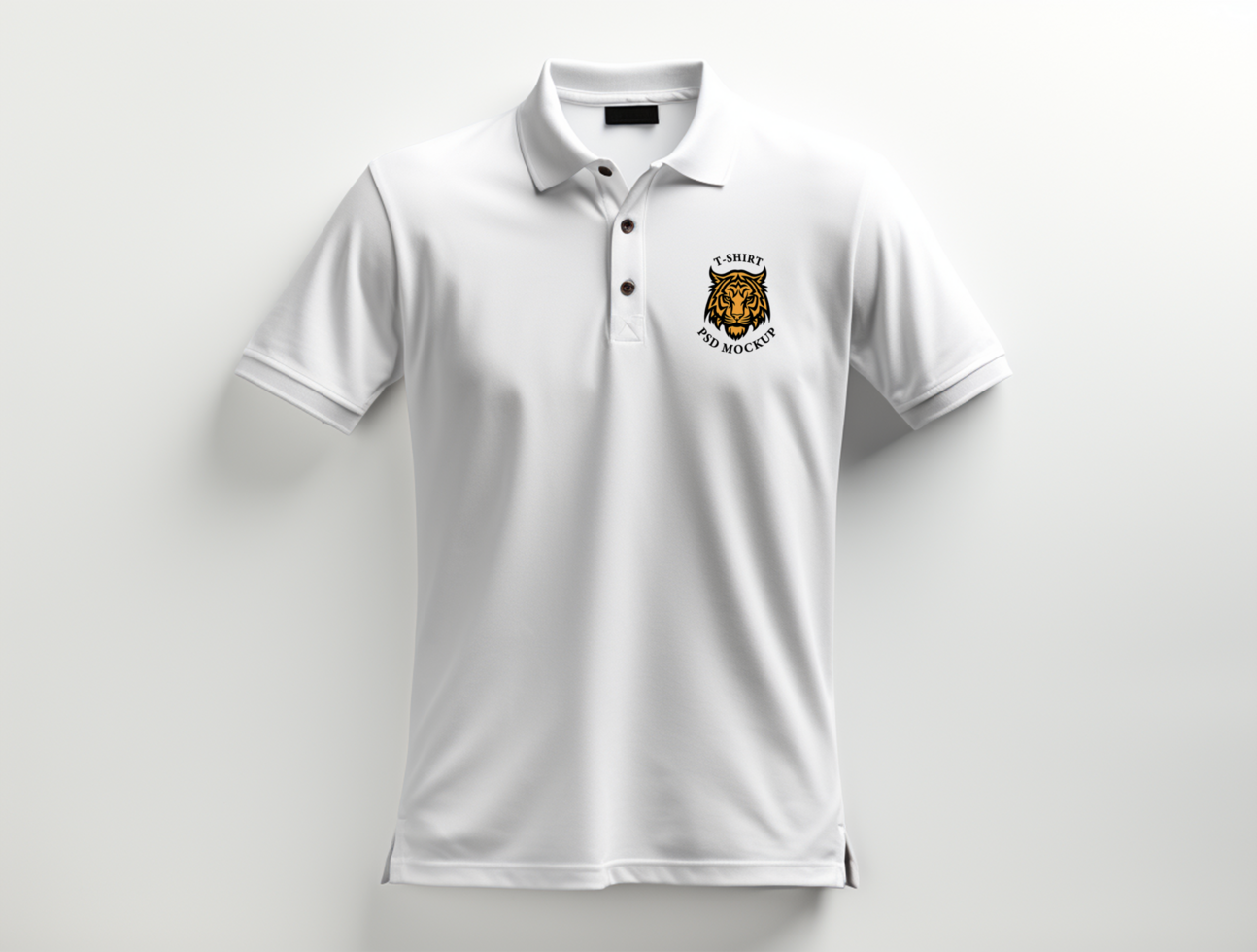 editable polo t camisa Bosquejo psd modelo ai generado