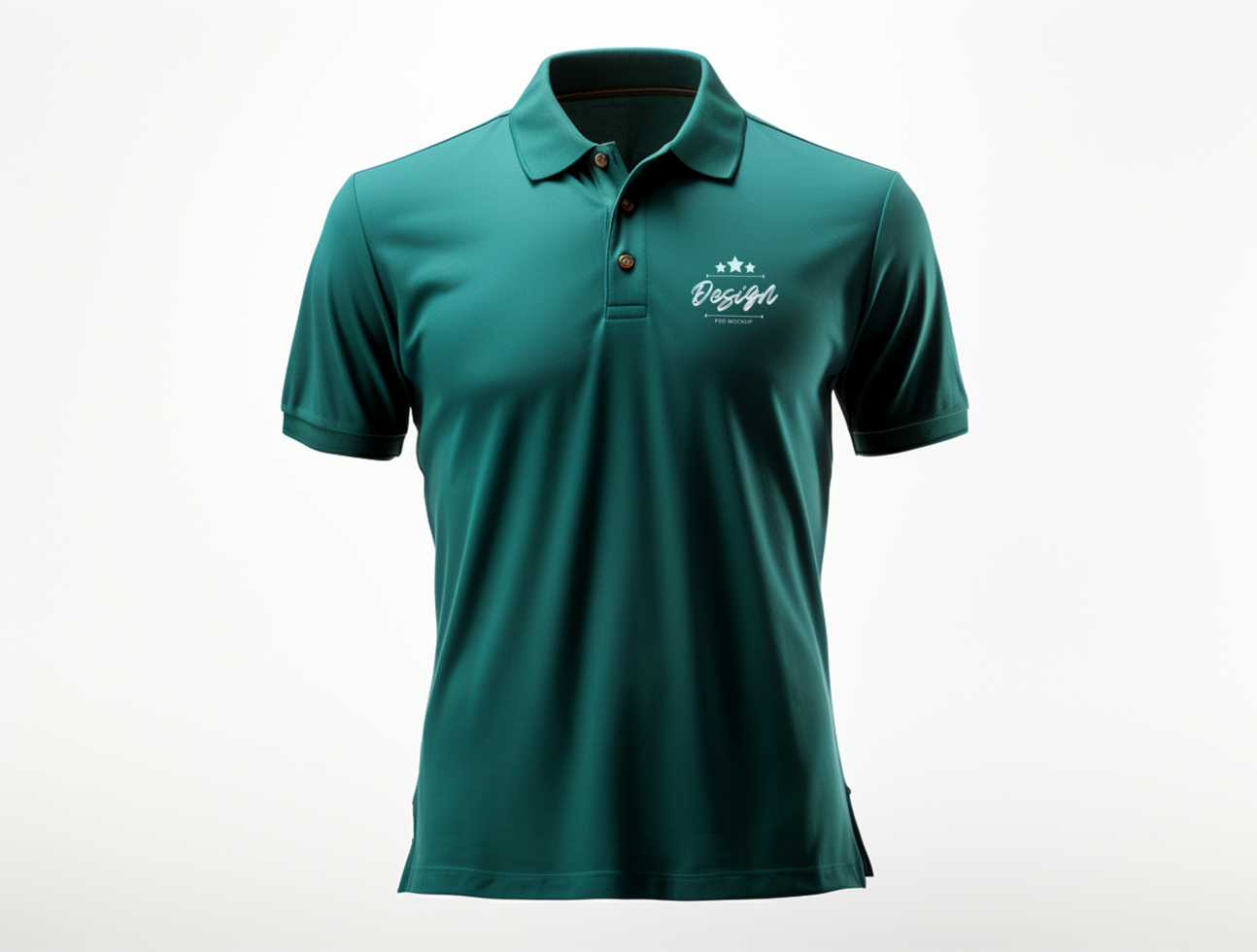 Editable polo t shirt mockup PSD template ai generated
