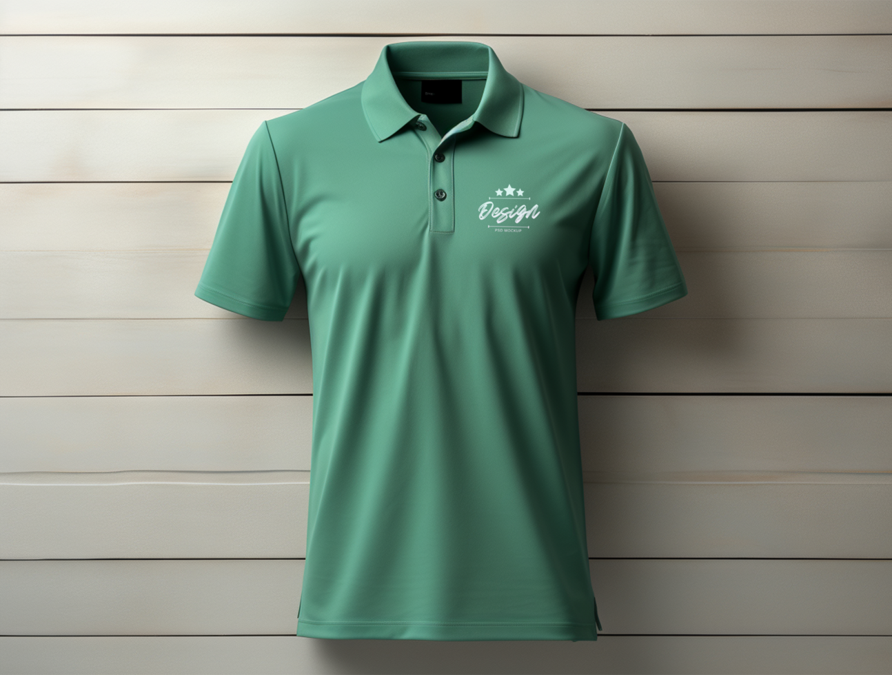 Editable polo t shirt mockup PSD template ai generated