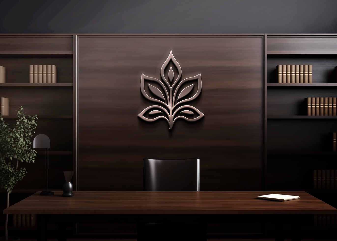 Editable logo mockup PSD template ai generated