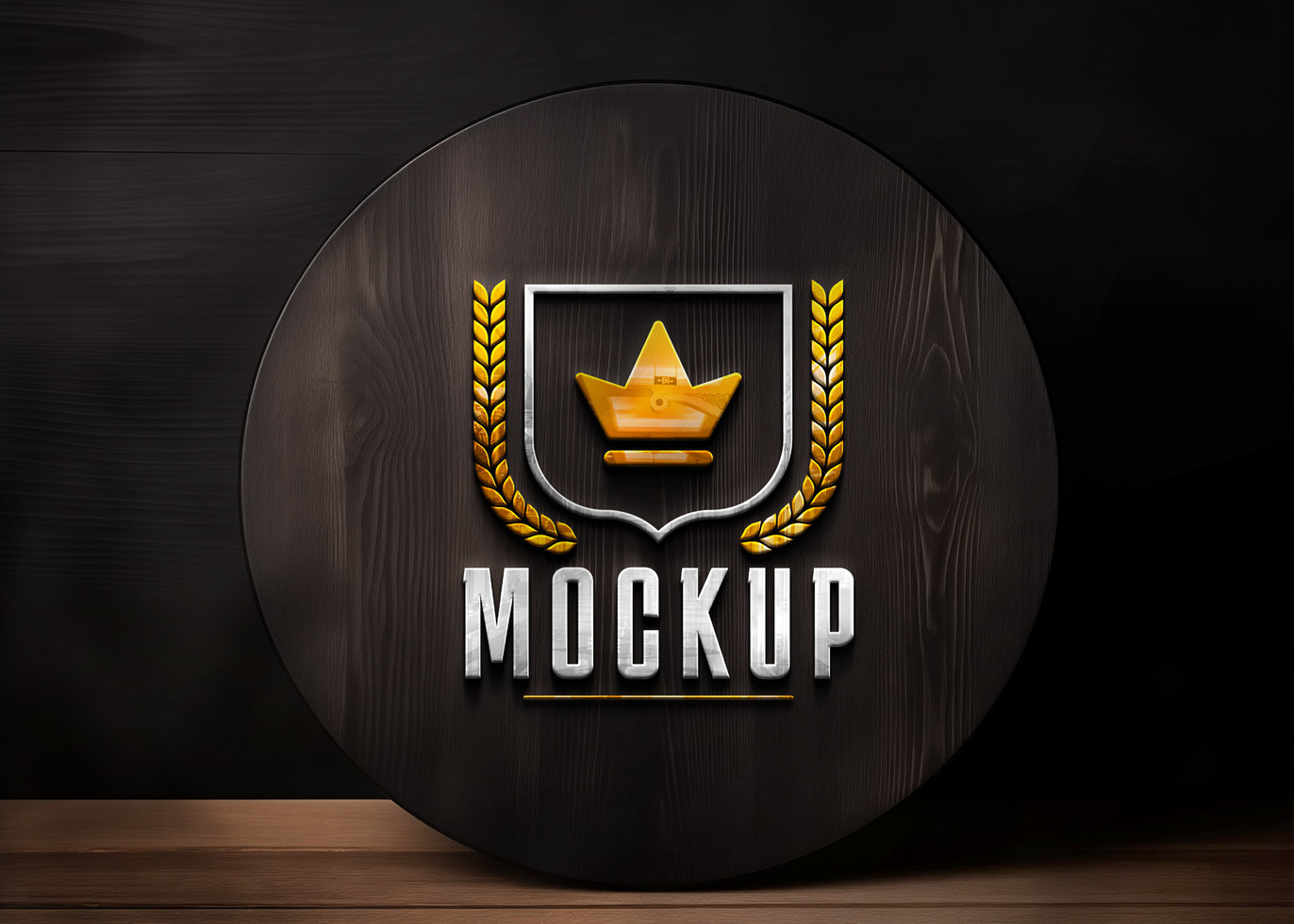 Editable logo mockup PSD template ai generated
