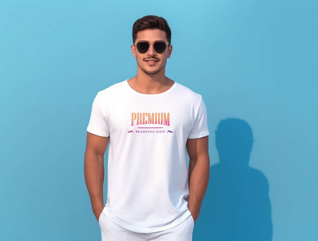 Editable tshirt mockup PSD template ai generated