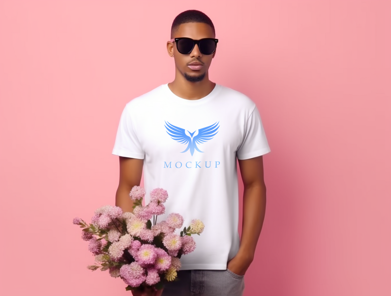 Editable tshirt mockup PSD template ai generated