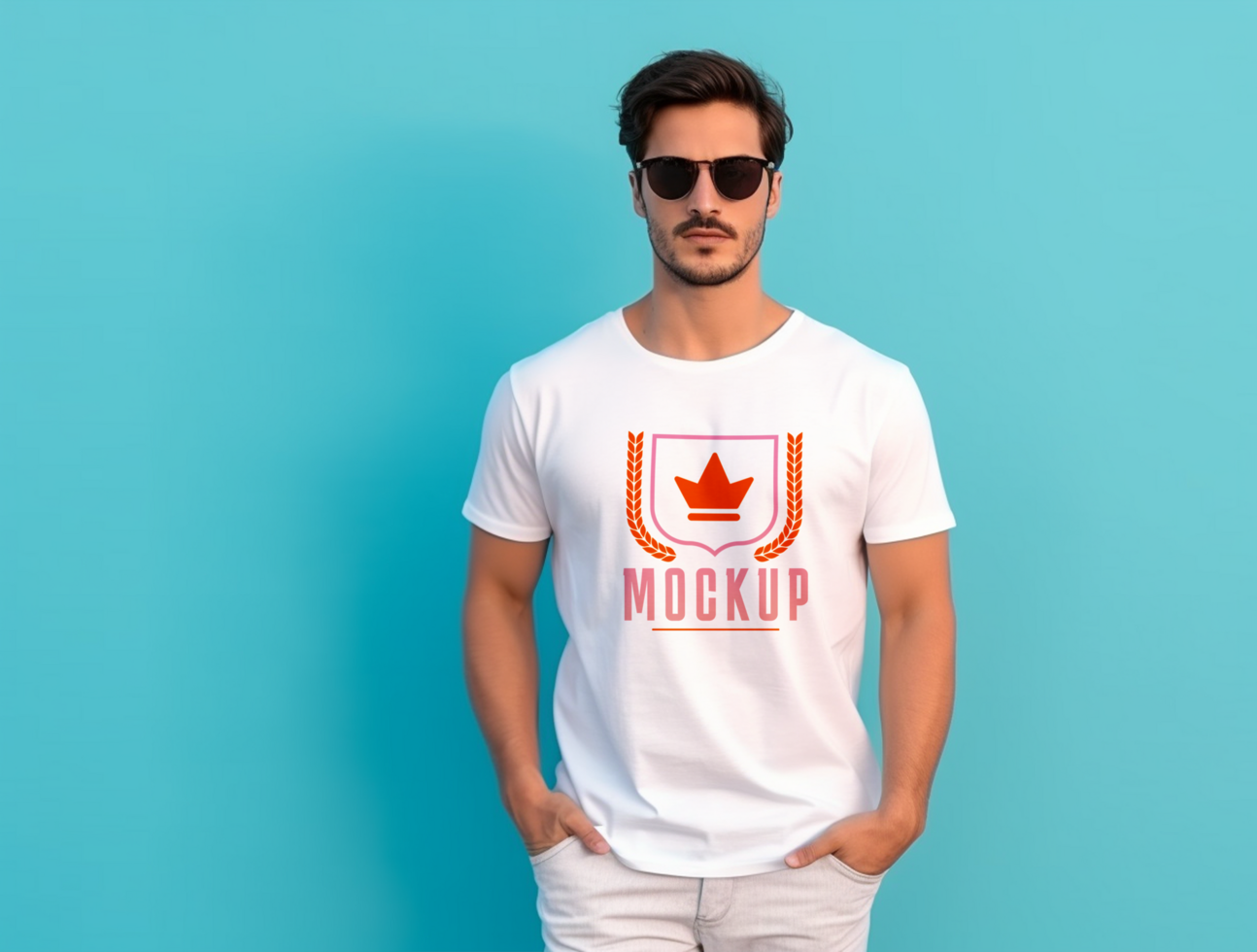 Editable tshirt mockup PSD template ai generated
