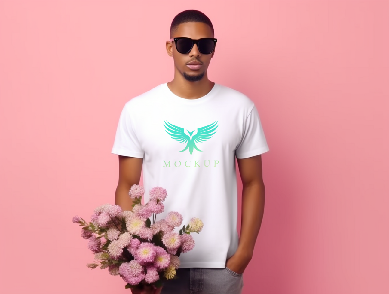 Editable tshirt mockup PSD template ai generated