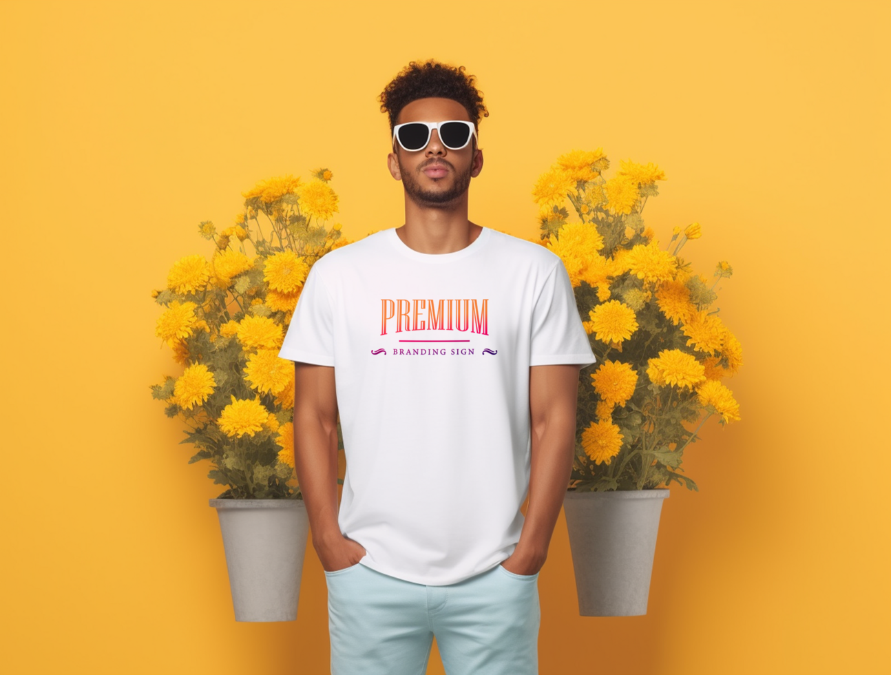 Editable tshirt mockup PSD template ai generated