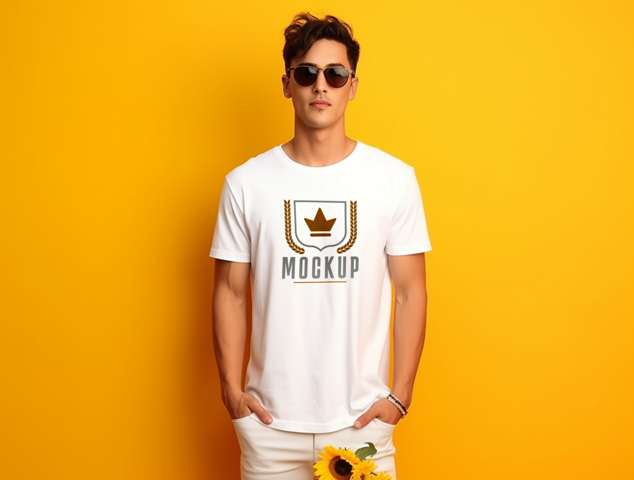 Editable tshirt mockup PSD template ai generated