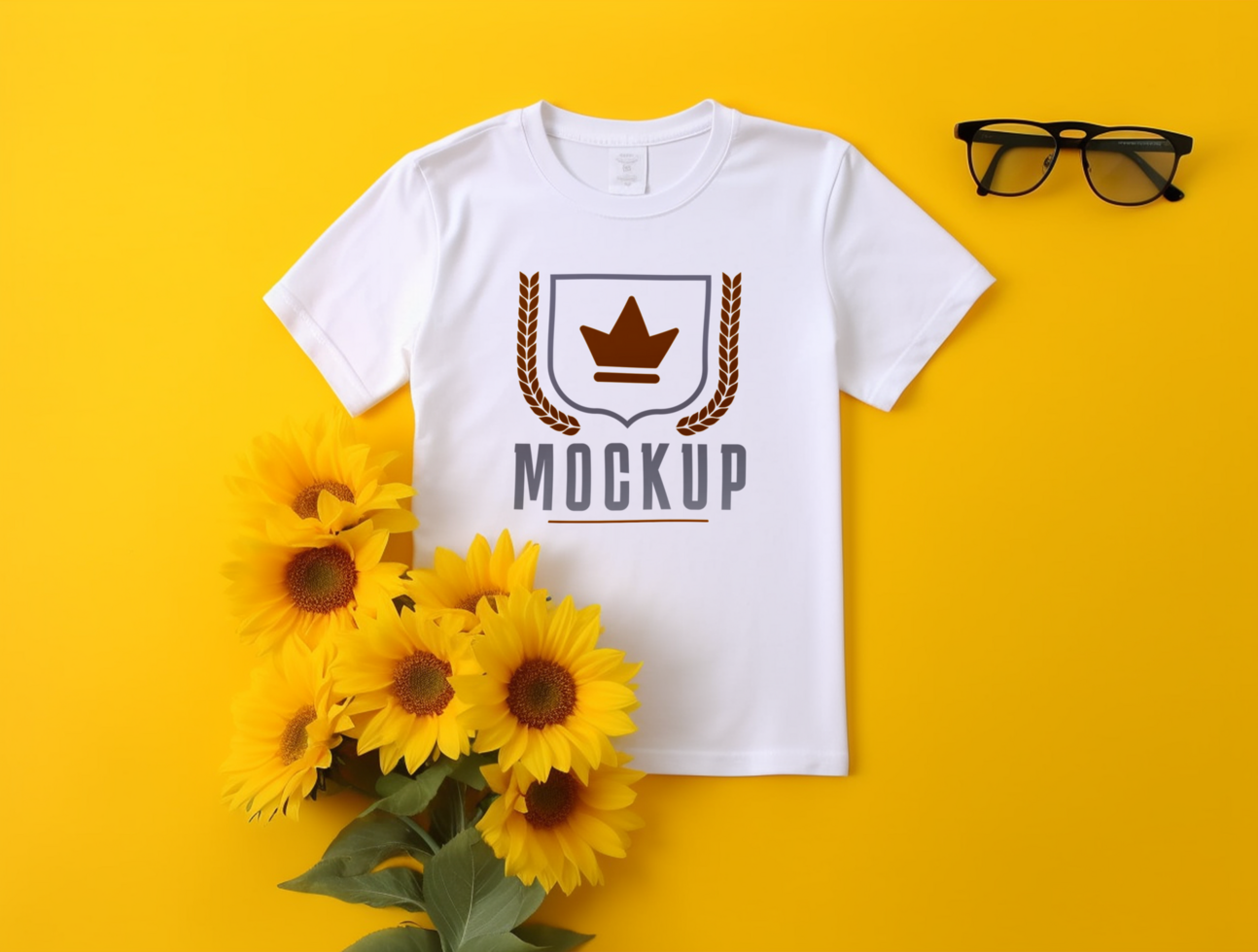 Editable tshirt mockup PSD template ai generated