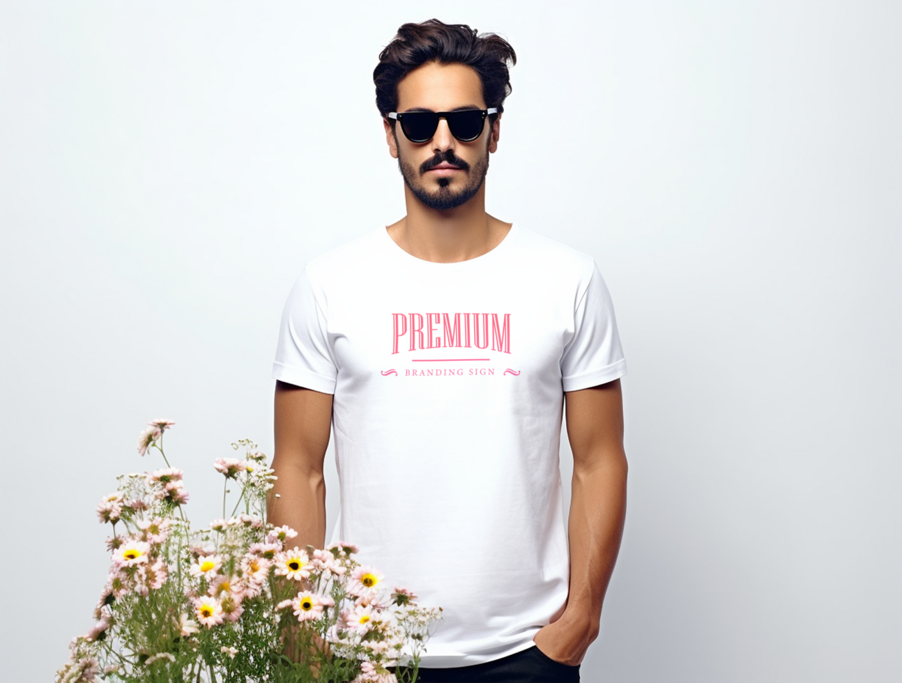 Editable tshirt mockup PSD template ai generated