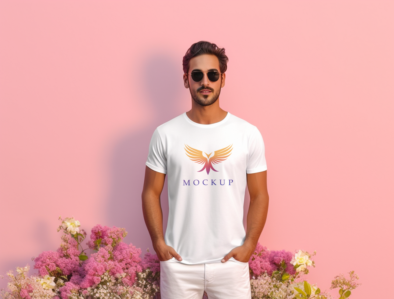 Editable tshirt mockup PSD template ai generated