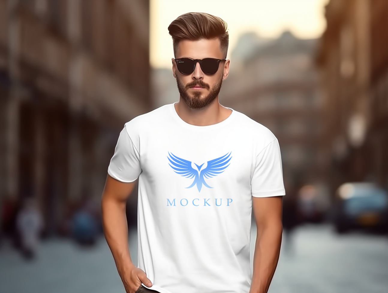 Editable tshirt mockup PSD template ai generated