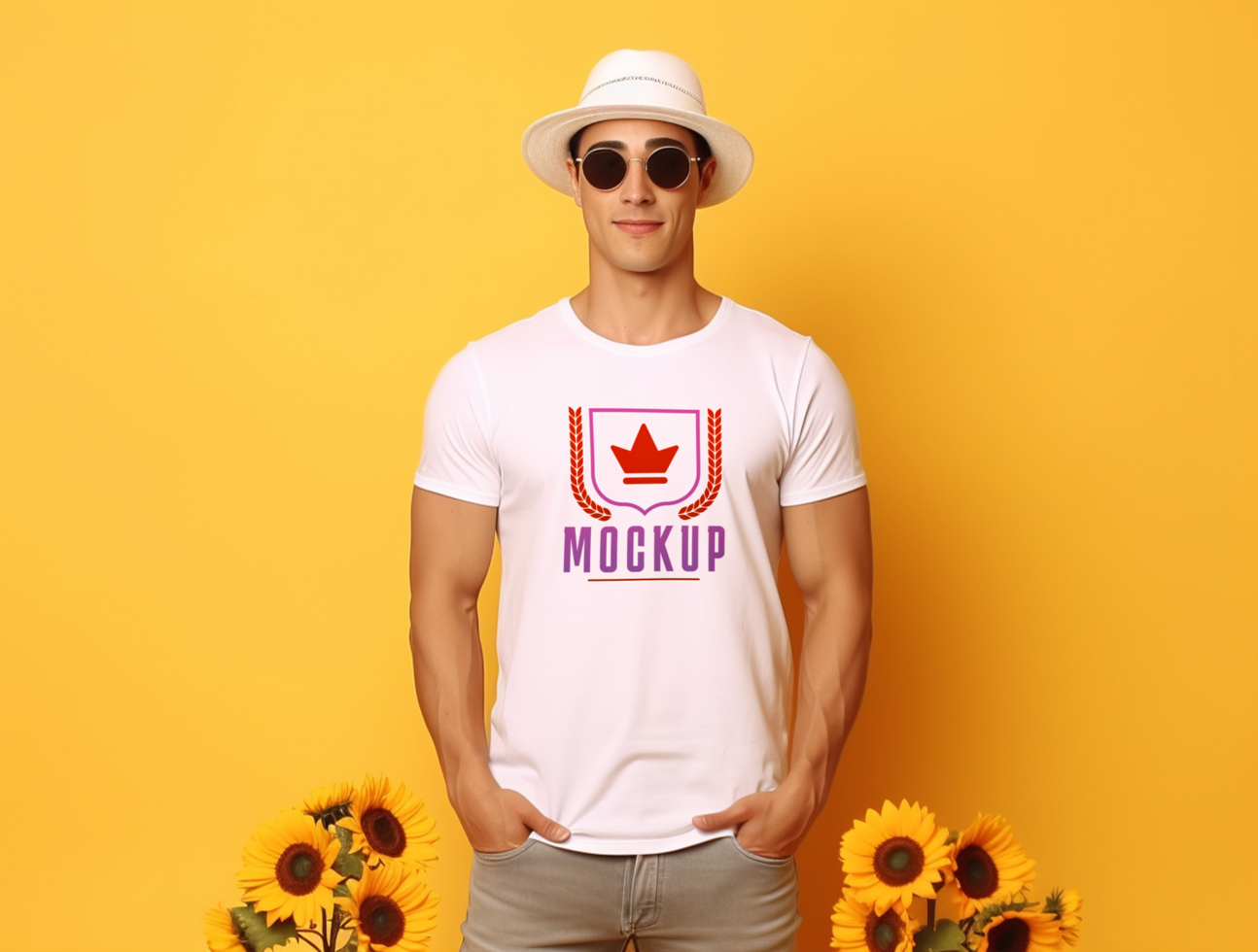 Editable tshirt mockup PSD template ai generated