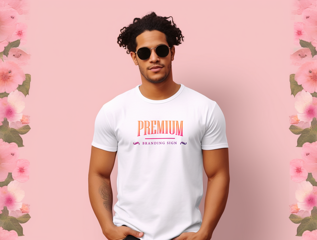 Editable tshirt mockup PSD template ai generated