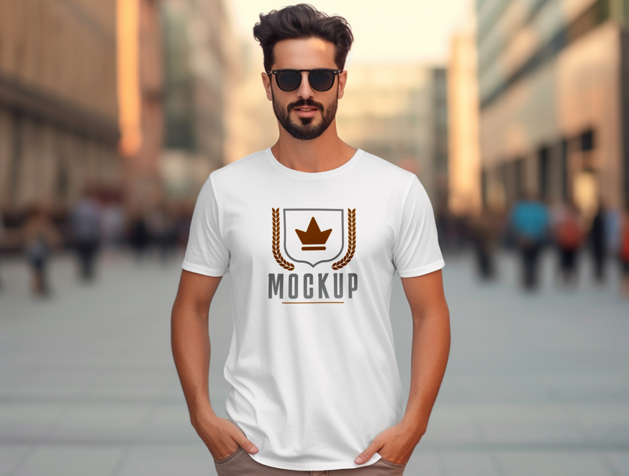 Editable tshirt mockup PSD template ai generated