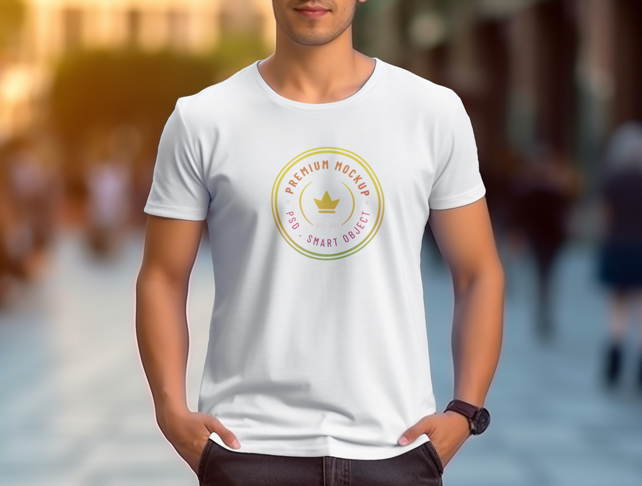 Editable tshirt mockup PSD template ai generated