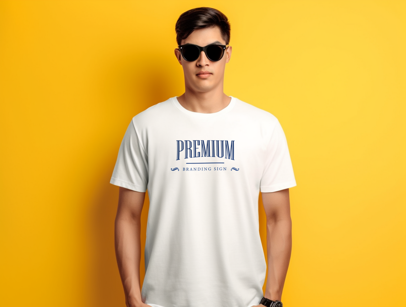 Editable tshirt mockup PSD template ai generated